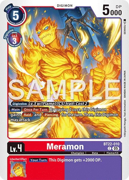 Image for Meramon (BT22-010 C) (Cyber Eden) - Digimon Card Game