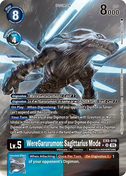 Image for WereGarurumon: Sagittarius Mode (Alternate Art) (EX9-019 SR) (Versus Monsters) - Digimon Card Game