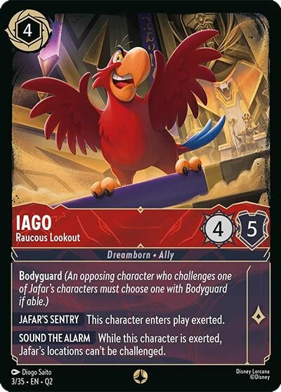 Image for Iago - Raucous Lookout (3/35) (Illumineer's Quest: Palace Heist) - Disney Lorcana