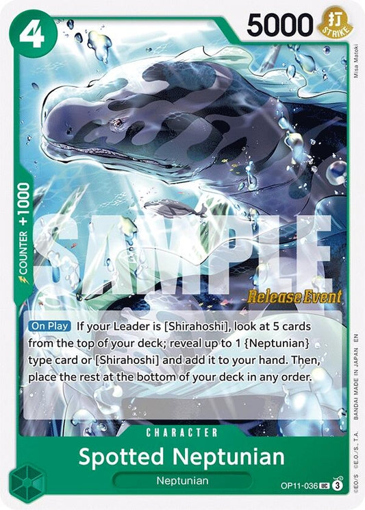 Image for Spotted Neptunian (OP11-036) (A Fist of Divine Speed Release Event Cards) - One Piece Card Game