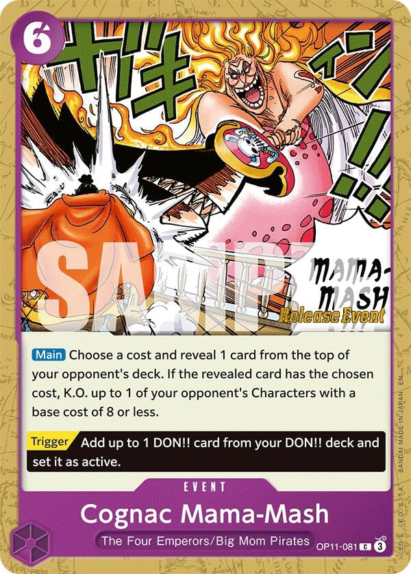 Image for Cognac Mama-Mash (OP11-081) (A Fist of Divine Speed Release Event Cards) - One Piece Card Game