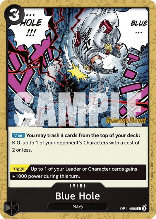 Image for Blue Hole (OP11-098) (A Fist of Divine Speed Release Event Cards) - One Piece Card Game