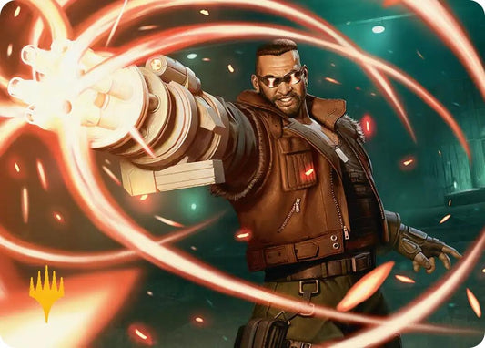 Image for Barret Wallace Art Card (Gold-Stamped Planeswalker Symbol) (8) (Art Series: FINAL FANTASY) - Magic: The Gathering