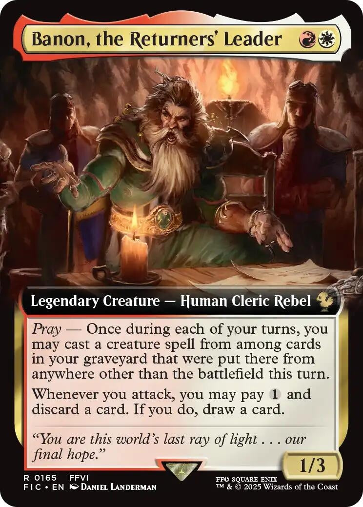 Image for Banon, the Returners' Leader (Extended Art) (165) (Commander: FINAL FANTASY) - Magic: The Gathering