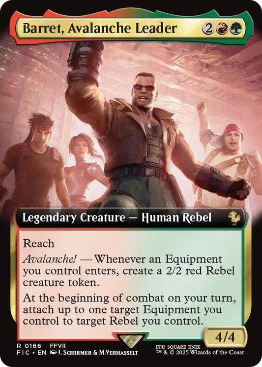 Image for Barret, Avalanche Leader (Extended Art) (166) (Commander: FINAL FANTASY) - Magic: The Gathering