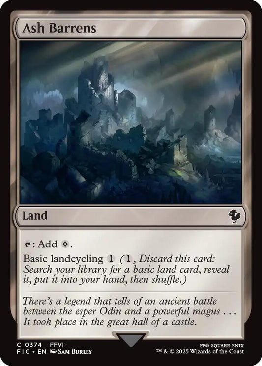 Image for Ash Barrens (Surge Foil) (374) (Commander: FINAL FANTASY) - Magic: The Gathering