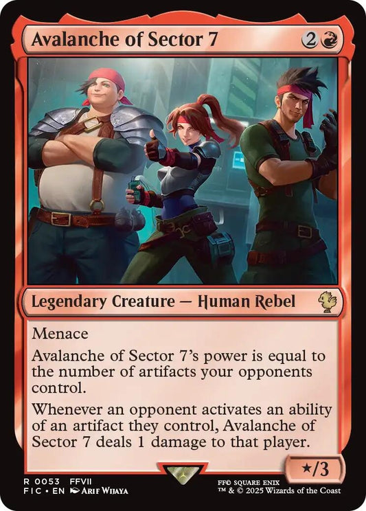Image for Avalanche of Sector 7 (Surge Foil) (53) (Commander: FINAL FANTASY) - Magic: The Gathering