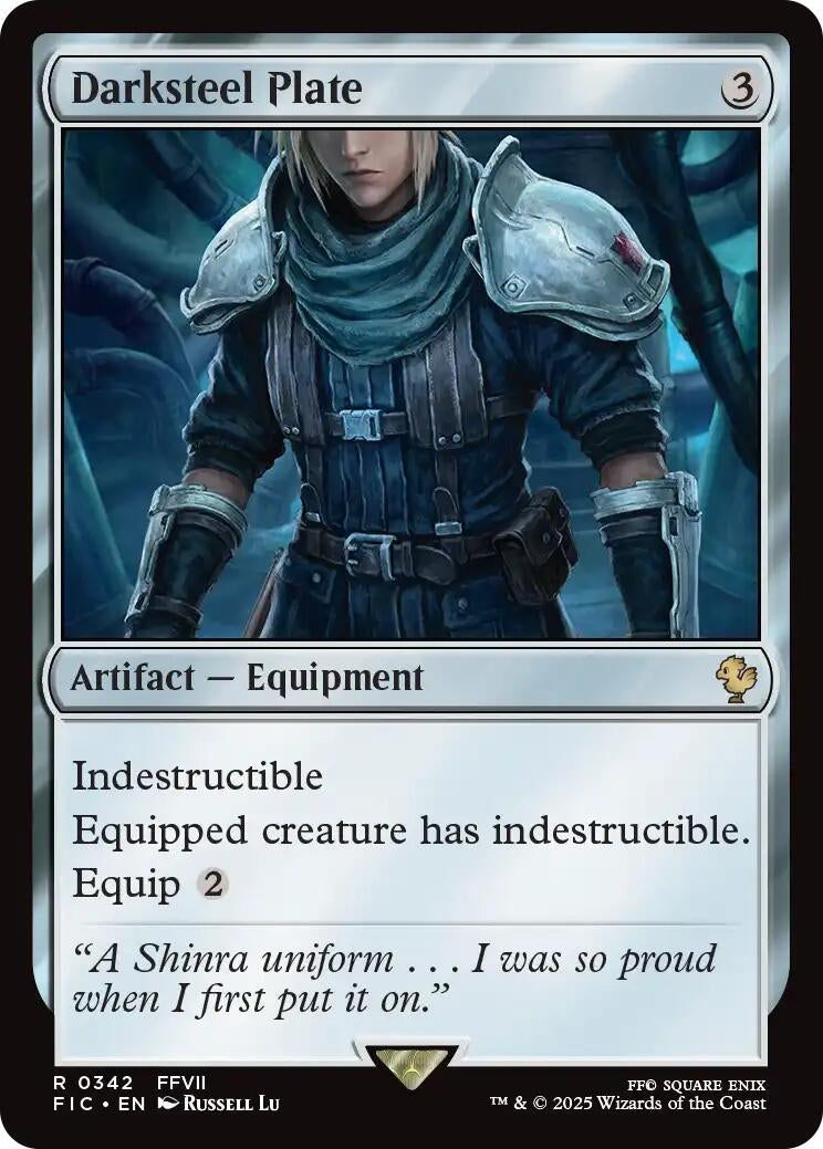 Image for Darksteel Plate (Surge Foil) (342) (Commander: FINAL FANTASY) - Magic: The Gathering