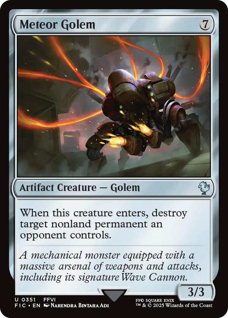 Image for Meteor Golem (Surge Foil) (351) (Commander: FINAL FANTASY) - Magic: The Gathering