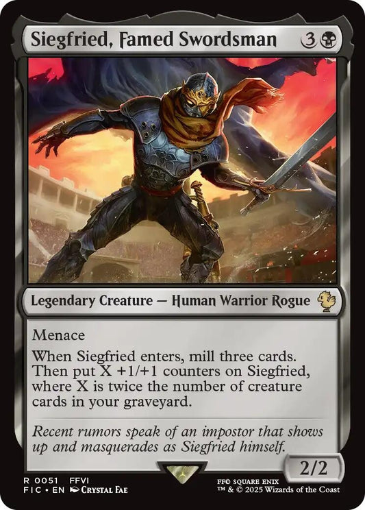 Image for Siegfried, Famed Swordsman (Surge Foil) (51) (Commander: FINAL FANTASY) - Magic: The Gathering