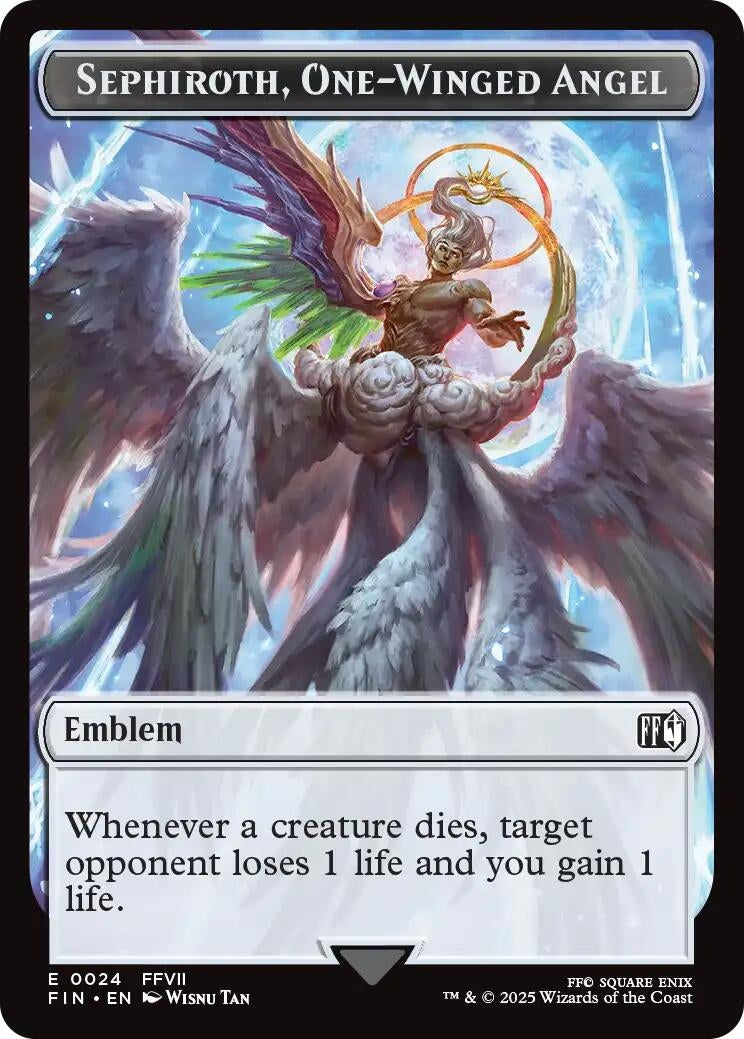 Image for Emblem - Sephiroth, One-Winged Angel // Robot Warrior Double-Sided Token (24 // 12) (FINAL FANTASY) - Magic: The Gathering