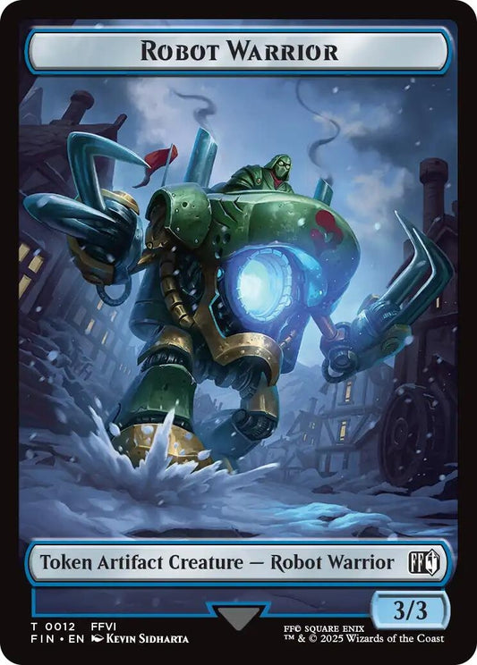 Image for Robot Warrior // Copy (0001) Double-Sided Token (12 // 1) (FINAL FANTASY) - Magic: The Gathering
