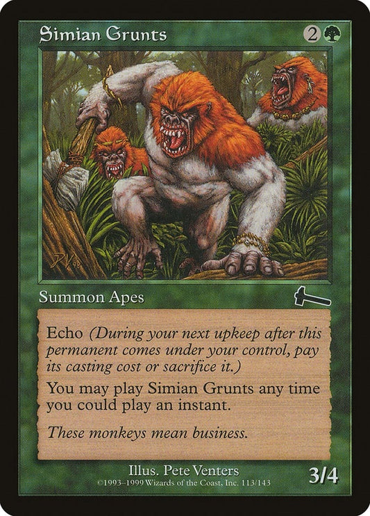 Image for Simian Grunts (113) (Urza's Legacy) - Magic: The Gathering