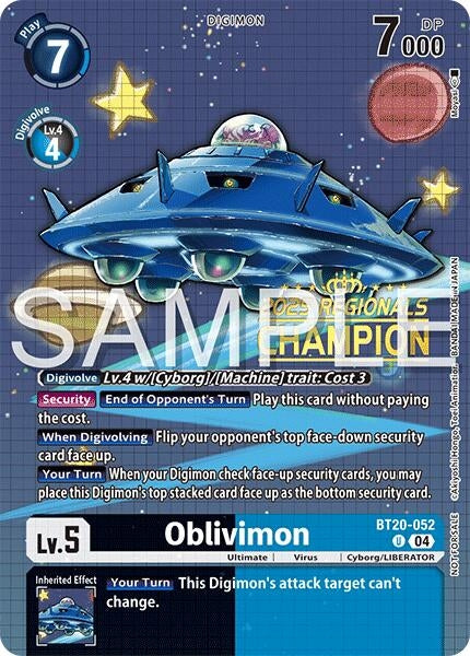 Image for Oblivimon (Regionals 25-26 Season 2 Champion) (Release Special Booster 2.0) - Digimon Card Game