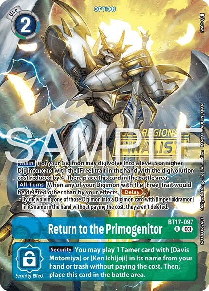 Image for Return to the Primogenitor (Regionals 25-26 Season 2 Finalist) (Secret Crisis) - Digimon Card Game