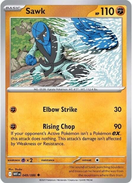 Image for Sawk (049/086) (SV: White Flare) - Pokemon