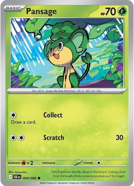 Image for Pansage (004/086) (SV: Black Bolt) - Pokemon