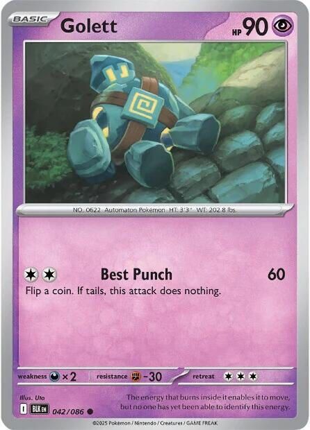 Image for Golett (042/086) (SV: Black Bolt) - Pokemon