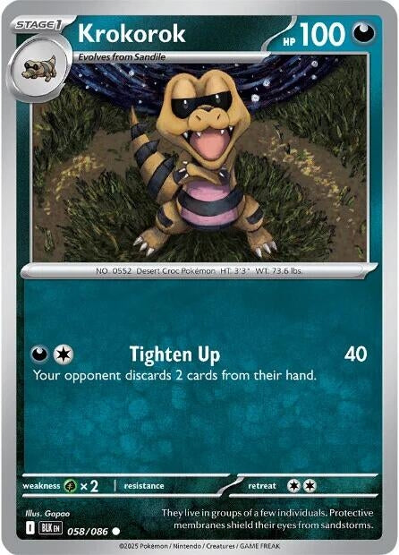 Image for Krokorok (058/086) (SV: Black Bolt) - Pokemon