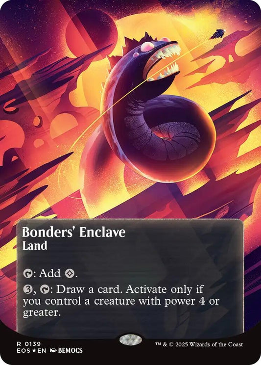 Image for Bonders' Enclave (0139) (Borderless) (Galaxy Foil) (139) (Edge of Eternities: Stellar Sights) - Magic: The Gathering