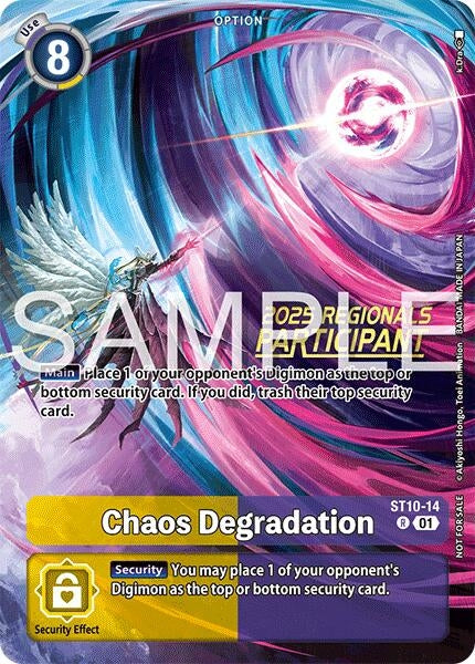Image for Chaos Degradation (Regionals 25-26 Season 2 Participant) (Starter Deck 10: Parallel World Tactician) - Digimon Card Game