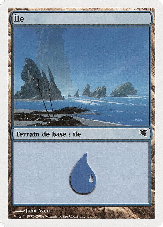 Image for Island (French) - "Ile" (H58) (H58) (Magic Encyclopedia 2005 (Salvat/Hachette)) - Magic: The Gathering