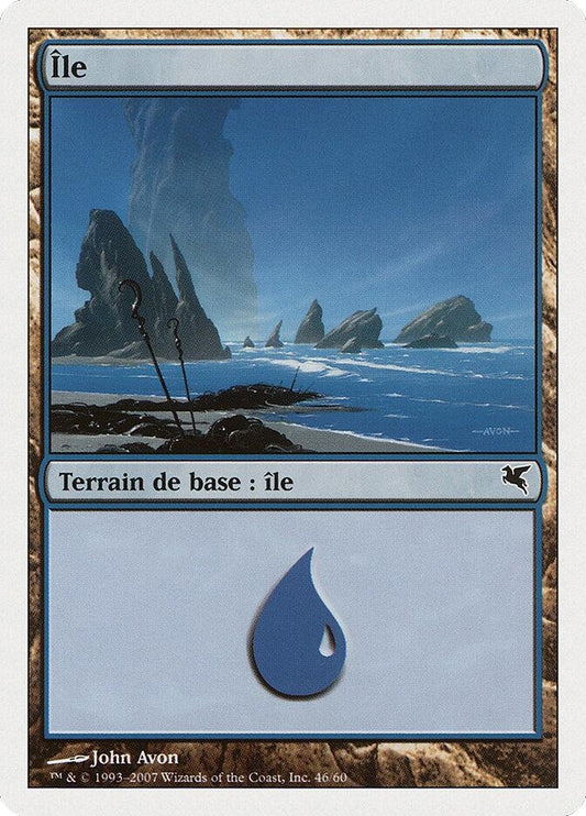 Image for Island (French) - "Ile" (E46) (E46) (Magic Encyclopedia 2005 (Salvat/Hachette)) - Magic: The Gathering