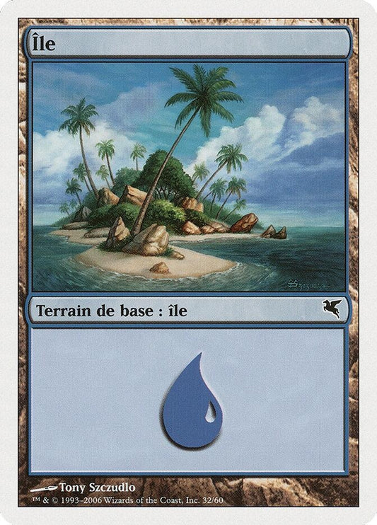 Image for Island (French) - "Ile" (H32) (H32) (Magic Encyclopedia 2005 (Salvat/Hachette)) - Magic: The Gathering
