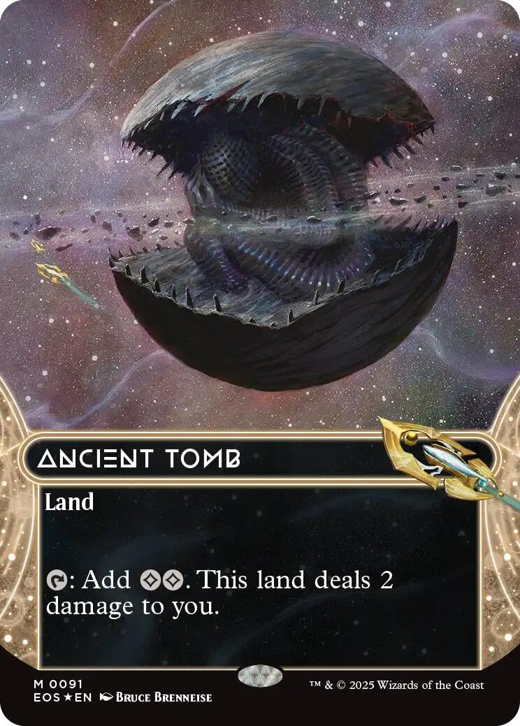 Image for Ancient Tomb (0091) (Borderless) (Galaxy Foil) (91) (Edge of Eternities: Stellar Sights) - Magic: The Gathering