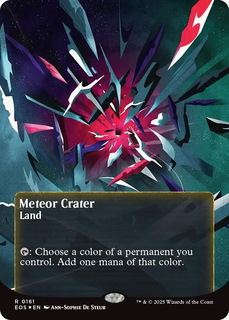 Image for Meteor Crater (0161) (Borderless) (Galaxy Foil) (161) (Edge of Eternities: Stellar Sights) - Magic: The Gathering