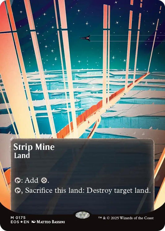 Image for Strip Mine (0175) (Borderless) (Galaxy Foil) (175) (Edge of Eternities: Stellar Sights) - Magic: The Gathering