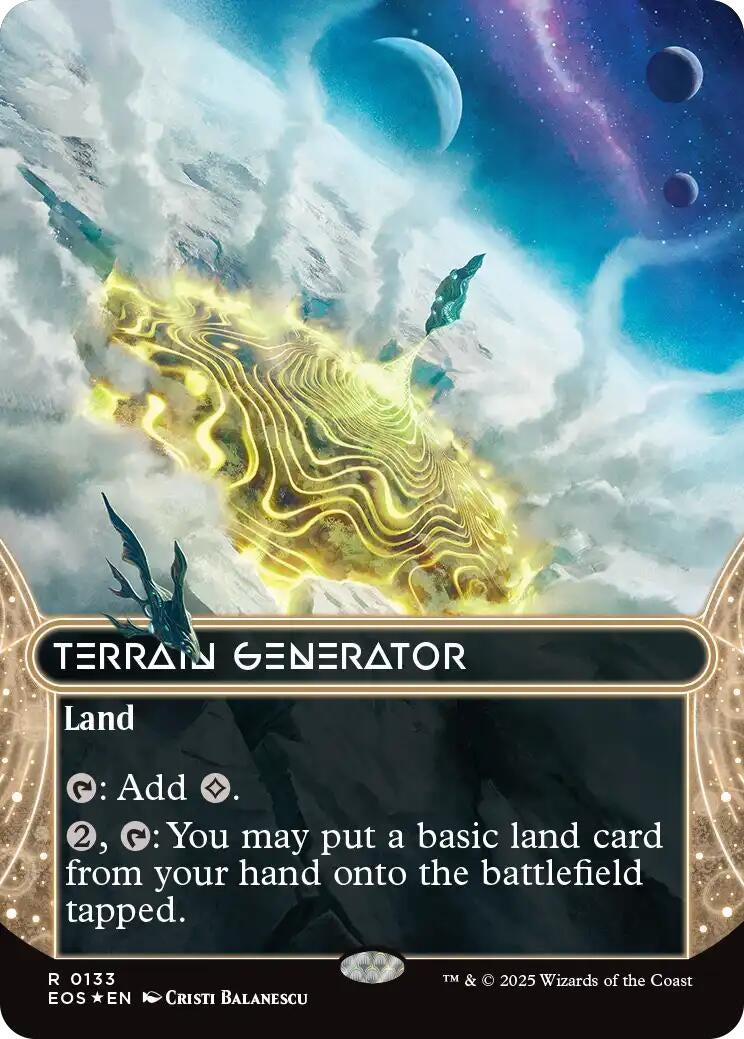 Image for Terrain Generator (0133) (Borderless) (Galaxy Foil) (133) (Edge of Eternities: Stellar Sights) - Magic: The Gathering
