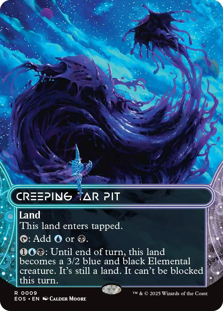 Image for Creeping Tar Pit (0009) (Borderless) (9) (Edge of Eternities: Stellar Sights) - Magic: The Gathering