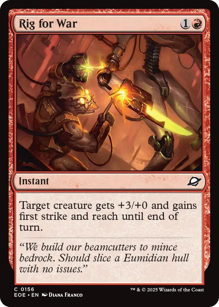 Image for Rig for War (156) (Edge of Eternities) - Magic: The Gathering