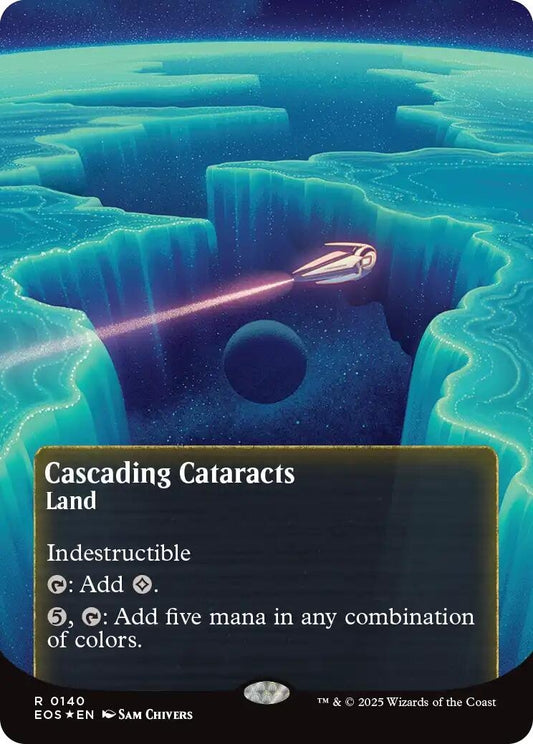 Image for Cascading Cataracts (0140) (Borderless) (Galaxy Foil) (140) (Edge of Eternities: Stellar Sights) - Magic: The Gathering