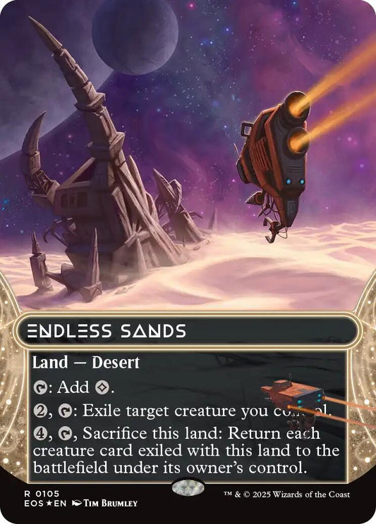 Image for Endless Sands (0105) (Borderless) (Galaxy Foil) (105) (Edge of Eternities: Stellar Sights) - Magic: The Gathering