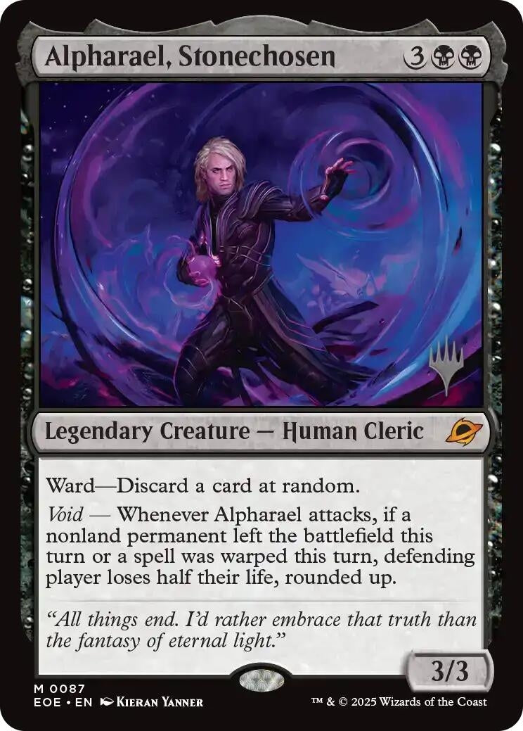 Image for Alpharael, Stonechosen (87) (Promo Pack: Edge of Eternities) - Magic: The Gathering