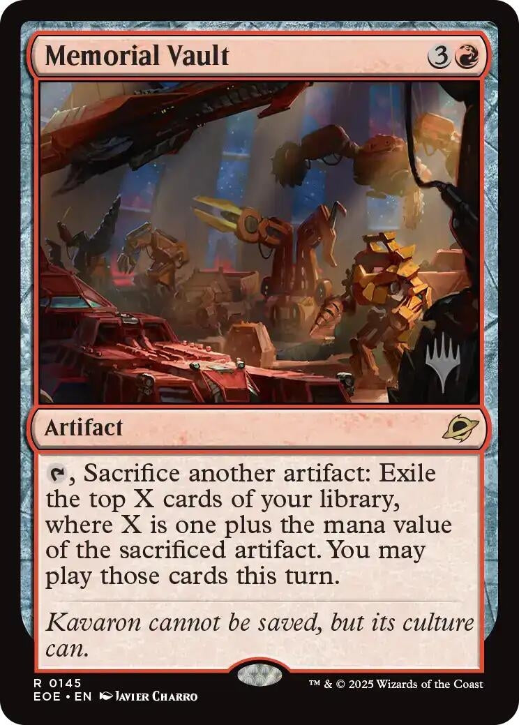 Image for Memorial Vault (145) (Promo Pack: Edge of Eternities) - Magic: The Gathering