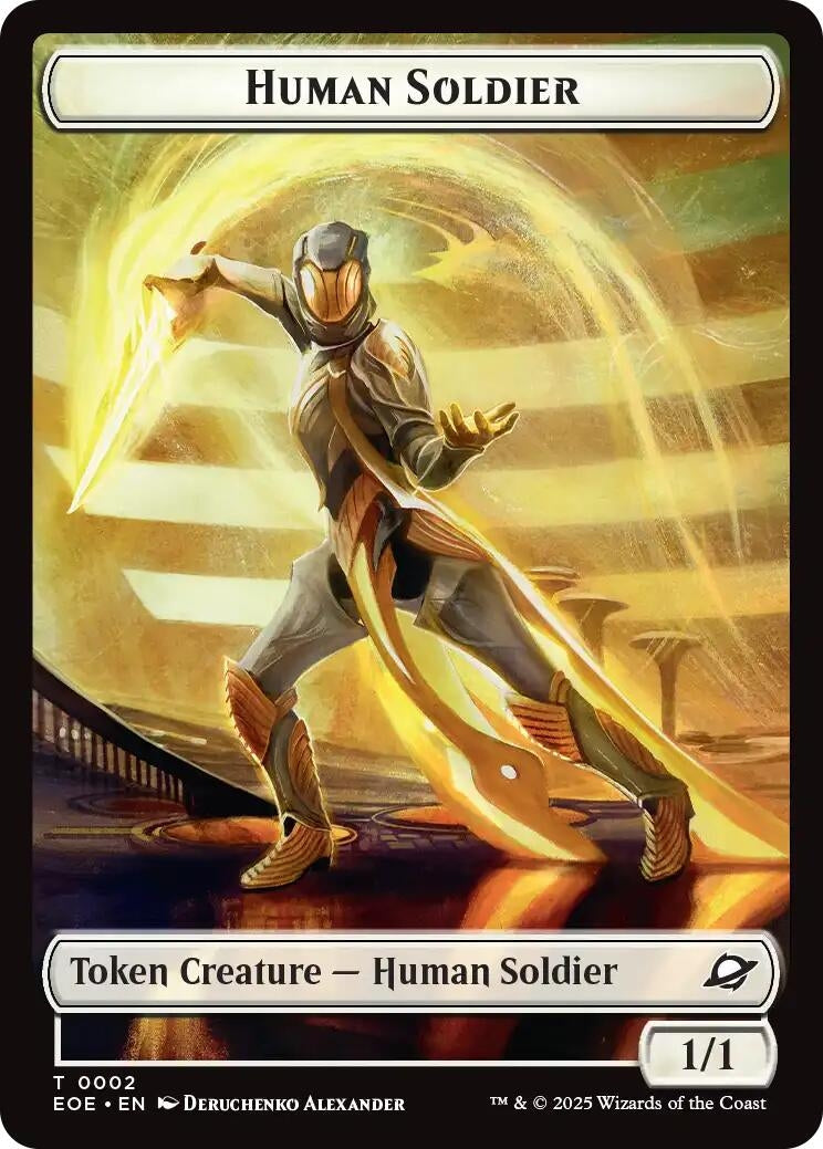 Image for Human Soldier // Lander (0007) Doubled-Sided Token (2 // 7) (Edge of Eternities) - Magic: The Gathering