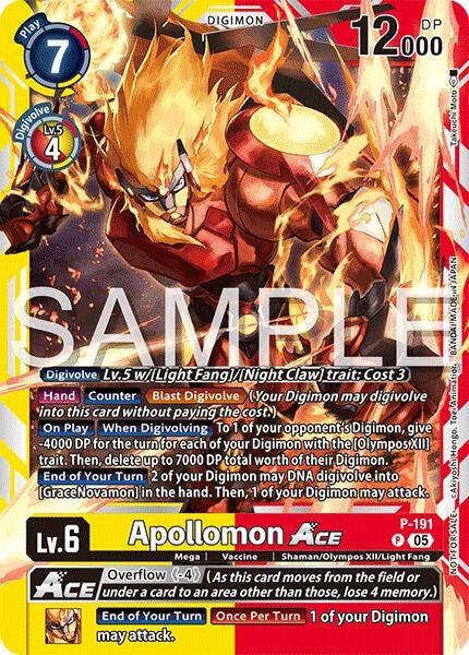 Image for Apollomon ACE (Time Stranger Demo Deck) (P-191 P) (Digimon Demo Deck Exclusive Cards) - Digimon Card Game
