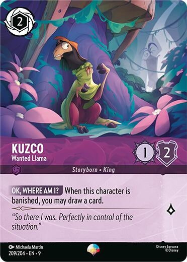 Image for Kuzco - Wanted Llama (Epic) (209/204) (Fabled) - Disney Lorcana