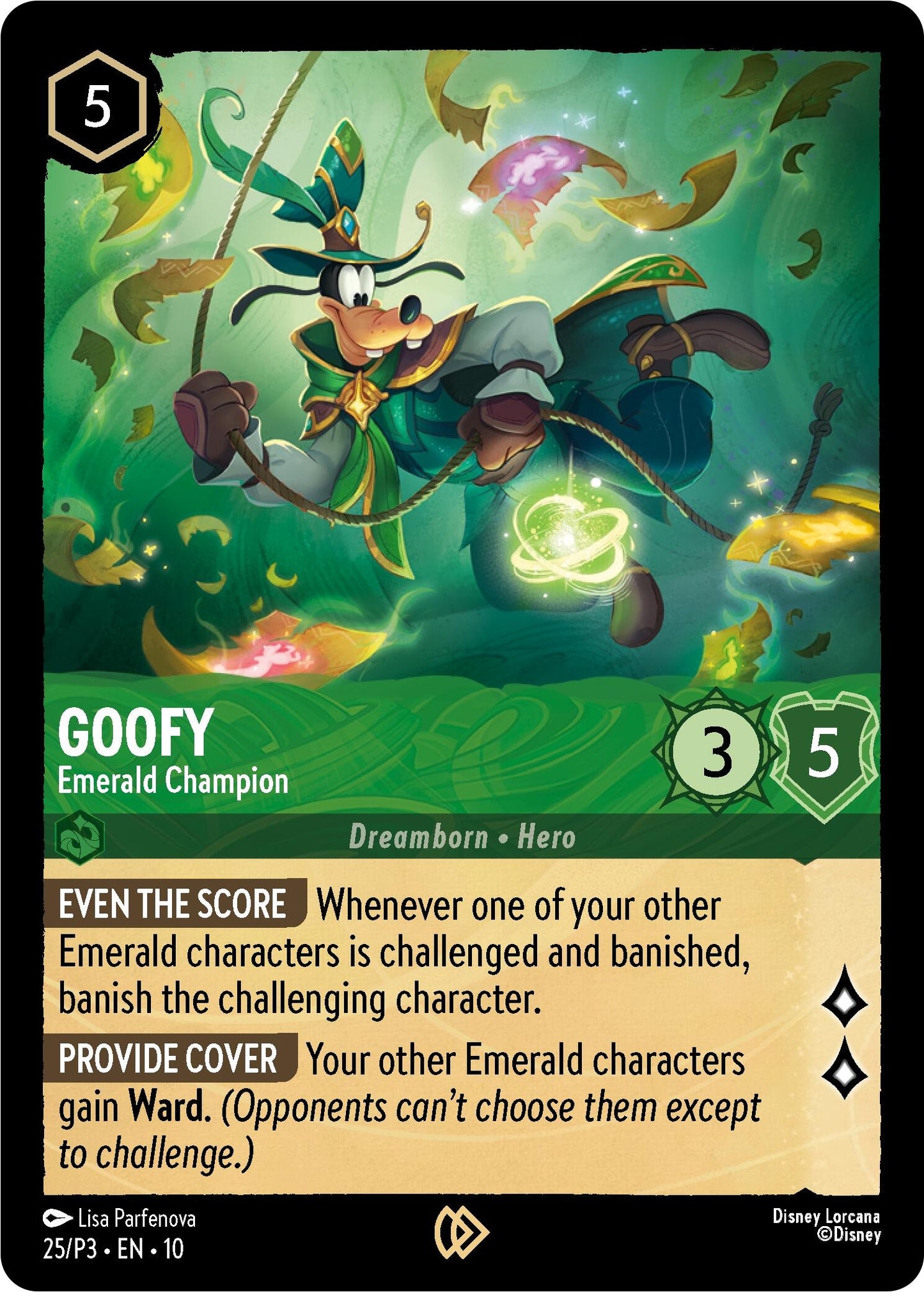 Image for Goofy - Emerald Champion (25) (Disney Lorcana Promo Cards) - Disney Lorcana