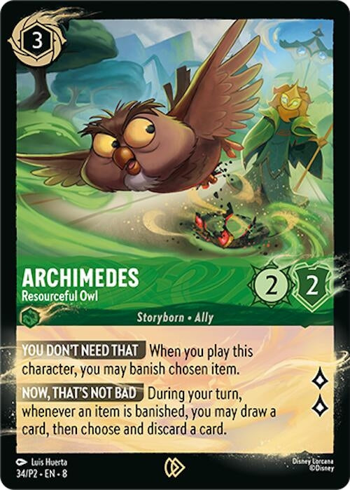 Image for Archimedes - Resourceful Owl (34) (Disney Lorcana Promo Cards) - Disney Lorcana