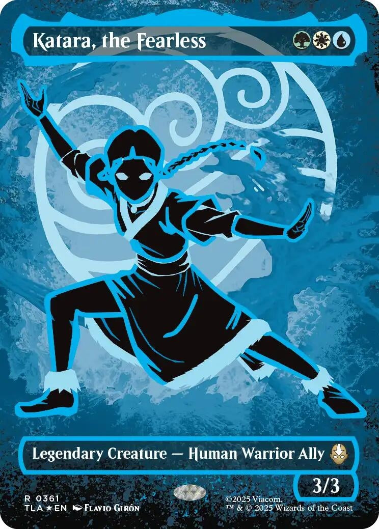 Image for Katara, the Fearless (Borderless Battle Pose) (361) (Avatar: The Last Airbender) - Magic: The Gathering