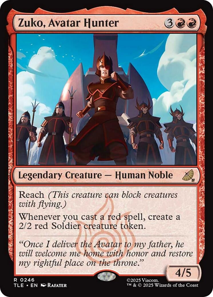 Image for Zuko, Avatar Hunter (246) (Avatar: The Last Airbender: Eternal-Legal) - Magic: The Gathering