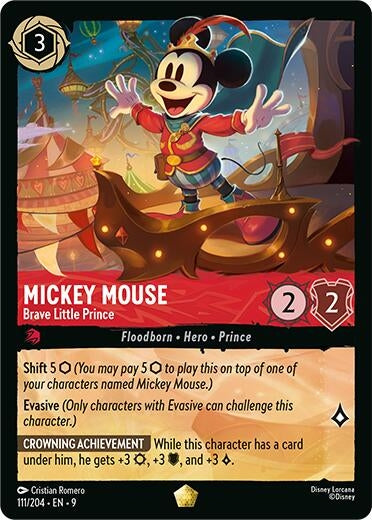 Image for Mickey Mouse - Brave Little Prince (111/204) (Fabled) - Disney Lorcana