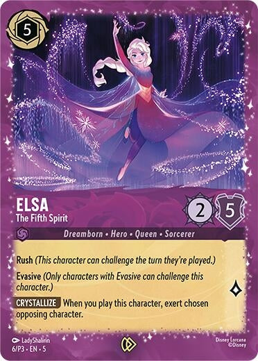 Image for Elsa - The Fifth Spirit (6) (Disney Lorcana Promo Cards) - Disney Lorcana