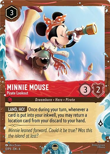 Image for Minnie Mouse - Pirate Lookout (Disney Cruise Promo) (17) (Disney Lorcana Promo Cards) - Disney Lorcana