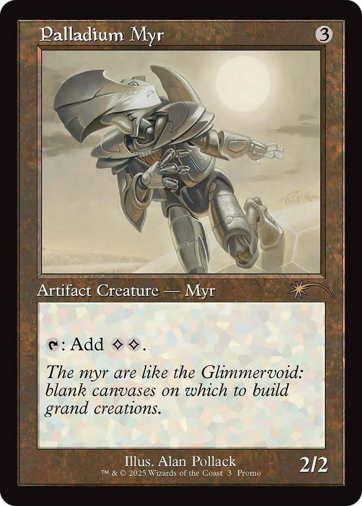 Image for Palladium Myr (Retro Frame) (3) (WPN & Gateway Promos) - Magic: The Gathering
