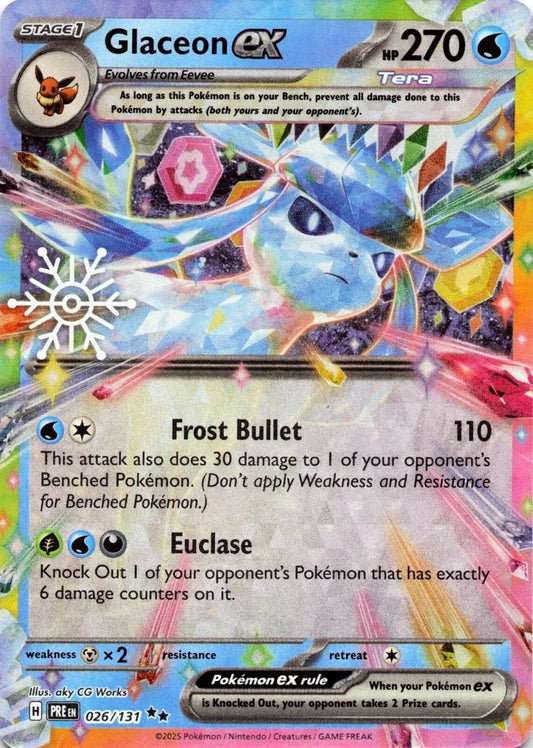 Image for Glaceon ex - 026/131 (Holiday Calendar) (026/131) (SV: Prismatic Evolutions) - Pokemon